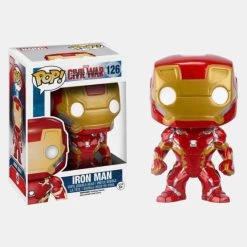 Τοπ 10 💯 Μινιατούρες Funko Pop! Marvel Captain America Civil War 126 Iron Man Φιγούρα MULTI ⌛