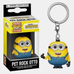 Φτηνός 😀 Μινιατούρες Funko Pop! Minions The Rise Of Gru - Pet Rock Otto Μπρελόκ MULTI 😉