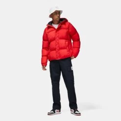 Best Pirce ✨ Μπουφάν Jordan Essential Ανδρικό Μπουφάν FIRE RED/BLACK/BLACK ✔️ -Jordan Κατάστημα jordan essential 5