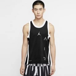 Εκπτωση 🎉 Αμάνικα T-shirts Jordan Jumpman Air Ανδρική Αμάνικη Μπλούζα BLACK/WHITE/WHITE 🤩