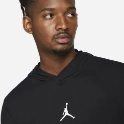 Πολύ καλή προσφορά ✔️ T-Shirts | Μπλούζα κοντό μανίκι Jordan Dri-FIT Air Performance Κοντομάνικη Μπλούζα Φούτερ BLACK/WHITE ✔️ -Jordan Κατάστημα jordan m j air perf df ss hoodie tee 2