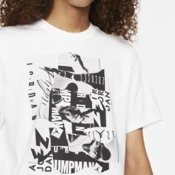 Τοπ 10 💯 T-Shirts | Μπλούζα κοντό μανίκι Jordan Jumpman Flight Ανδρικό T-Shirt White/Black 🎉 -Jordan Κατάστημα jordan m j brand jm flt aop ss crew 2