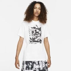 Τοπ 10 💯 T-Shirts | Μπλούζα κοντό μανίκι Jordan Jumpman Flight Ανδρικό T-Shirt White/Black 🎉