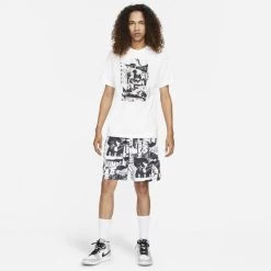 Τοπ 10 💯 T-Shirts | Μπλούζα κοντό μανίκι Jordan Jumpman Flight Ανδρικό T-Shirt White/Black 🎉 -Jordan Κατάστημα jordan m j brand jm flt aop ss crew 3