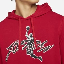 Ολοκαίνουργιο 🎉 Μπλούζες με Κουκούλα Jordan Dri-FIT Air Ανδρική Μπλούζα Με Κουκούλα GYM RED/BLACK 👍 -Jordan Κατάστημα jordan m j df air flc gfx po 2