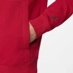 Ολοκαίνουργιο 🎉 Μπλούζες με Κουκούλα Jordan Dri-FIT Air Ανδρική Μπλούζα Με Κουκούλα GYM RED/BLACK 👍 -Jordan Κατάστημα jordan m j df air flc gfx po 3