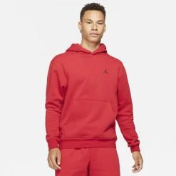 Τοπ 10 ✨ Μπλούζες με Κουκούλα Jordan Essentials Ανδρική Μπλούζα με Κουκούλα GYM RED ❤️