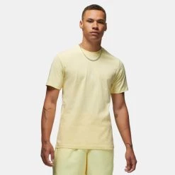 Προϋπολογισμός 🔥 T-Shirts | Μπλούζα κοντό μανίκι Jordan Essentials Flight 23 Ανδρικό T-Shirt CITRON TINT/WHITE ✔️