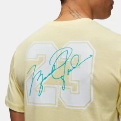 Προϋπολογισμός 🔥 T-Shirts | Μπλούζα κοντό μανίκι Jordan Essentials Flight 23 Ανδρικό T-Shirt CITRON TINT/WHITE ✔️ -Jordan Κατάστημα jordan m j ess flight23 gx ss crew 3