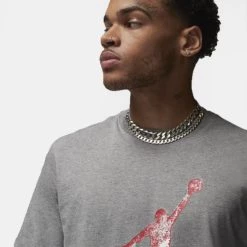 Καλύτερες κριτικές για 😀 T-Shirts | Μπλούζα κοντό μανίκι Jordan Essentials Jumpman Ανδρικό T-Shirt CARBON HEATHER/FIRE RED/WHITE 👏 -Jordan Κατάστημα jordan m j ess jumpman ss crew 5