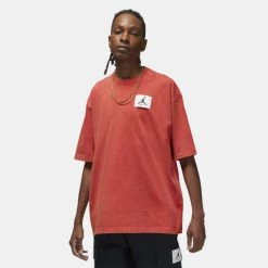 Εξοδος 🧨 T-Shirts | Μπλούζα κοντό μανίκι Jordan Flight Essentials Ανδρικό T-Shirt FIRE RED 😀