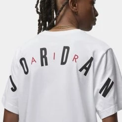 Συμφωνίες ⭐ T-Shirts | Μπλούζα κοντό μανίκι Jordan Air Ανδρικό T-shirt WHITE/BLACK/GYM RED 🥰 -Jordan Κατάστημα jordan m j jdn air stretch ss crew 7