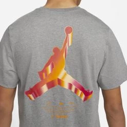 Πολύ καλή προσφορά 🎉 T-Shirts | Μπλούζα κοντό μανίκι Jordan Jumpman 3D Ανδρικό T-Shirt CARBON HEATHER/LIGHT CURRY ✔️ -Jordan Κατάστημα jordan m j jmpmn 3d ss crew 3