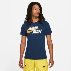 Προώθηση ⌛ T-Shirts | Μπλούζα κοντό μανίκι Jordan Jumpman Ανδρικό T-Shirt MIDNIGHT NAVY 💯