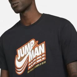 Συμφωνίες ⭐ T-Shirts | Μπλούζα κοντό μανίκι Jordan Jumpman Ανδρικό T-Shirt BLACK/METALLIC GOLD 😀 -Jordan Κατάστημα jordan m j jmpmn ss gfx crew 10