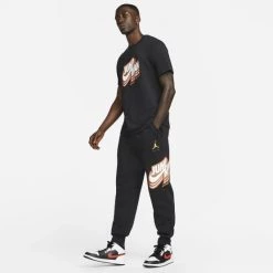 Συμφωνίες ⭐ T-Shirts | Μπλούζα κοντό μανίκι Jordan Jumpman Ανδρικό T-Shirt BLACK/METALLIC GOLD 😀 -Jordan Κατάστημα jordan m j jmpmn ss gfx crew 11