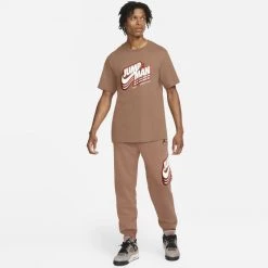 Εξοδος 💯 T-Shirts | Μπλούζα κοντό μανίκι Jordan Jumpman Ανδρικό T-Shirt ARCHAEO BROWN/METALLIC GOLD 😀 -Jordan Κατάστημα jordan m j jmpmn ss gfx crew 3