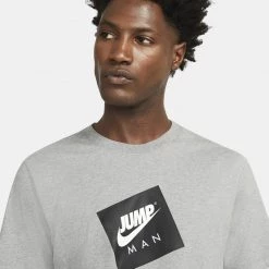 Συμφωνίες 😀 T-Shirts | Μπλούζα κοντό μανίκι Jordan Jumpman Box Ανδρικό T-shirt CARBON HEATHER/BLACK 👏 -Jordan Κατάστημα jordan m j jumpman box ss crew 2