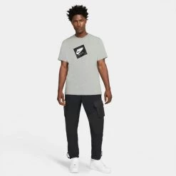 Συμφωνίες 😀 T-Shirts | Μπλούζα κοντό μανίκι Jordan Jumpman Box Ανδρικό T-shirt CARBON HEATHER/BLACK 👏 -Jordan Κατάστημα jordan m j jumpman box ss crew 3