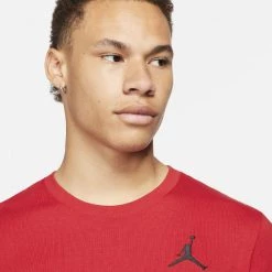 Τοπ 10 ❤️ T-Shirts | Μπλούζα κοντό μανίκι Jordan Jumpman Embroidered Ανδρικό T-Shirt GYM RED/BLACK ⭐ -Jordan Κατάστημα jordan m j jumpman emb ss crew 16