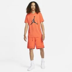 Best Pirce 🎁 T-Shirts | Μπλούζα κοντό μανίκι Jordan Jumpman Ανδρικό T-Shirt Orange/Black 😀 -Jordan Κατάστημα jordan m j jumpman ss crew 10
