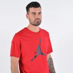 Best Pirce 🔥 T-Shirts | Μπλούζα κοντό μανίκι Jordan Jumpman T-Shirt GYM RED/BLACK ✔️ -Jordan Κατάστημα jordan m j jumpman ss crew 25