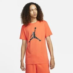 Best Pirce 🎁 T-Shirts | Μπλούζα κοντό μανίκι Jordan Jumpman Ανδρικό T-Shirt Orange/Black 😀