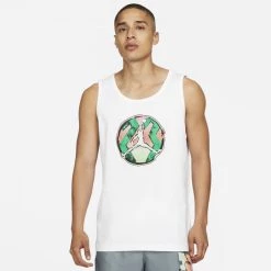 Νέος 🧨 Αμάνικα T-shirts Νike Jordan Sport DNA Ανδρικό Tank Top WHITE 🤩