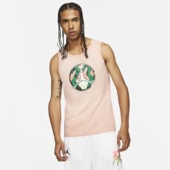 Συμφωνίες 🔥 Αμάνικα T-shirts Νike Jordan Sport DNA Ανδρικό Tank Top ARCTIC ORANGE 🥰