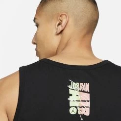 Το φθηνότερο ⌛ Αμάνικα T-shirts Νike Jordan Sport DNA Ανδρικό Tank Top BLACK/SUNSET PULSE 🧨 -Jordan Κατάστημα jordan m j sprt dna hbr tank 8