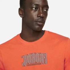 Best Pirce 🌟 T-Shirts | Μπλούζα κοντό μανίκι Jordan Sport DNA Crew 2 Ανδρικό T-shirt ORANGE/IRON GREY ⌛ -Jordan Κατάστημα jordan m j sprt dna ss crew 2 2