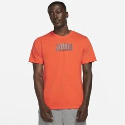 Best Pirce 🌟 T-Shirts | Μπλούζα κοντό μανίκι Jordan Sport DNA Crew 2 Ανδρικό T-shirt ORANGE/IRON GREY ⌛