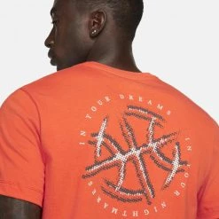 Best Pirce 🌟 T-Shirts | Μπλούζα κοντό μανίκι Jordan Sport DNA Crew 2 Ανδρικό T-shirt ORANGE/IRON GREY ⌛ -Jordan Κατάστημα jordan m j sprt dna ss crew 2 3