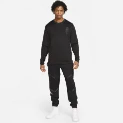 Νέος 💯 Φούτερ Jordan Zion Williamson Ανδρική Μπλούζα με Μακρύ Μανίκι BLACK/DK SMOKE GREY/DK SMOKE GREY 🌟 -Jordan Κατάστημα jordan m j zion ls shooting shirt 5