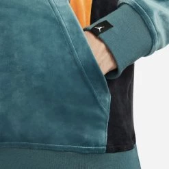 Flash Sale 🎁 Μπλούζες με Κουκούλα Jordan Zion Ανδρική Μπλούζα με Κουκούλα DARK TEAL GREEN/LIGHT CURRY/BLACK/BLACK 🌟 -Jordan Κατάστημα jordan m j zion track suit top 3