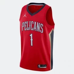 Το φθηνότερο 🤩 Εμφανίσεις Jordan NBA Zion Williamson New Orleans Pelicans Statement Edition Men's Jersey UNIVERSITY RED/WILLIAMSON ZION 🔔